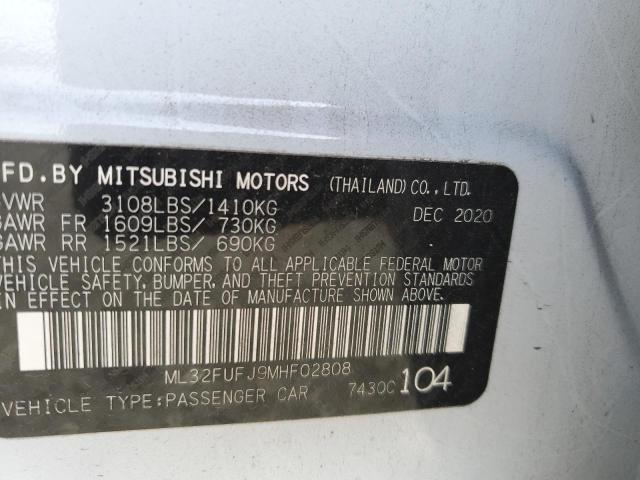 2021 MITSUBISHI MIRAGE G4 ML32FUFJ9MHF02808
