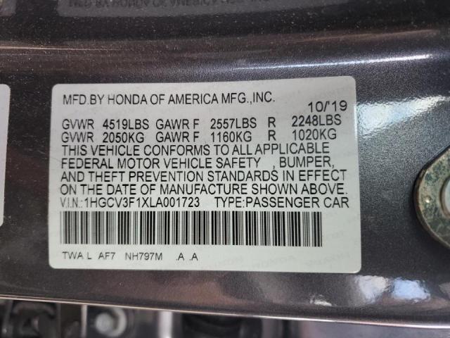 2020 HONDA ACCORD HYB - 1HGCV3F1XLA001723