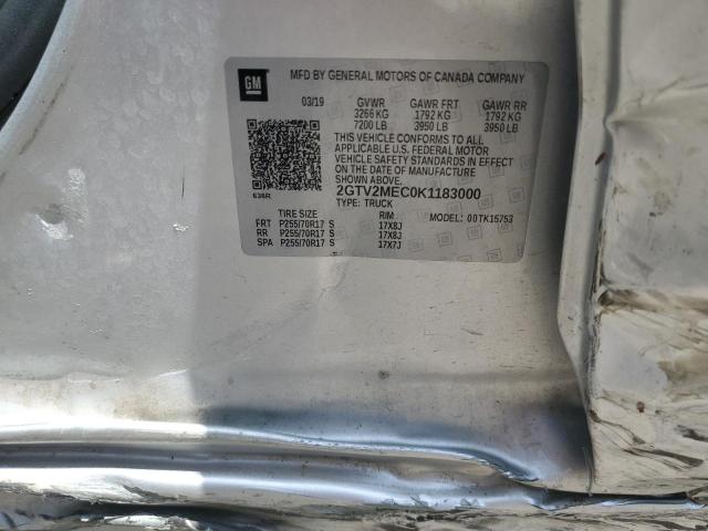 2019 GMC SIERRA LIM 2GTV2MEC0K1183000