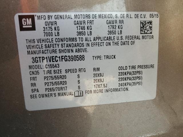 2015 GMC SIERRA C15 3GTP1VEC1FG390588