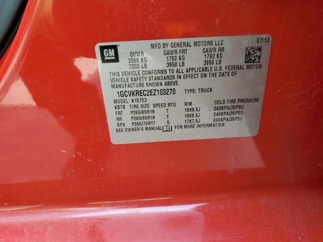 2014 CHEVROLET SILVERADO - 1GCVKREC2EZ103270