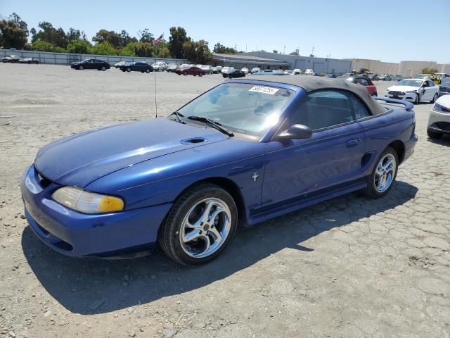FORD MUSTANG 1996 blue converti gas 1FALP444XTF207290 photo #1