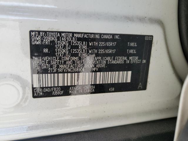 2022 TOYOTA RAV4 LE - 2T3F1RFV7NC268904