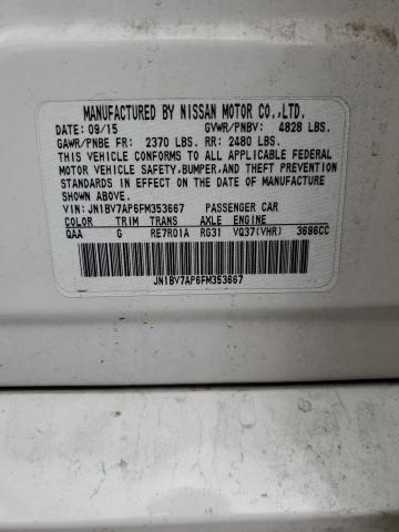 2015 INFINITI Q50 BASE JN1BV7AP6FM353667
