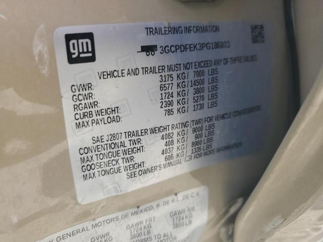 2023 CHEVROLET SILVERADO - 3GCPDFEK3PG186803