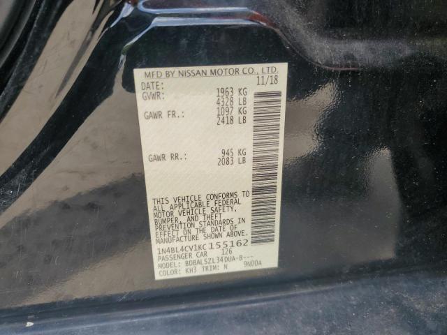 2019 NISSAN ALTIMA SR - 1N4BL4CV1KC155162