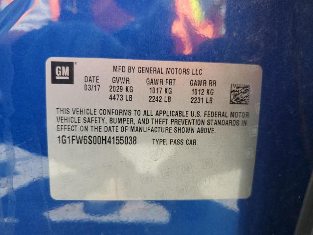 2017 CHEVROLET BOLT EV LT 1G1FW6S00H4155038