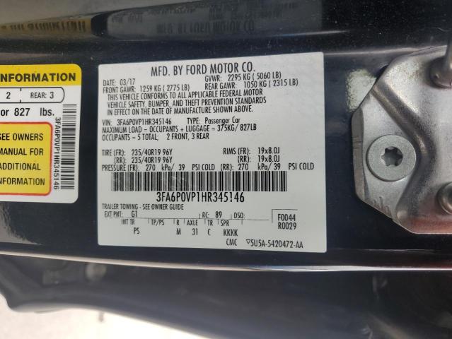 2017 FORD FUSION SPO 3FA6P0VP1HR345146
