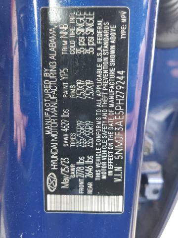 2023 HYUNDAI TUCSON 5NMJF3AE5PH279244
