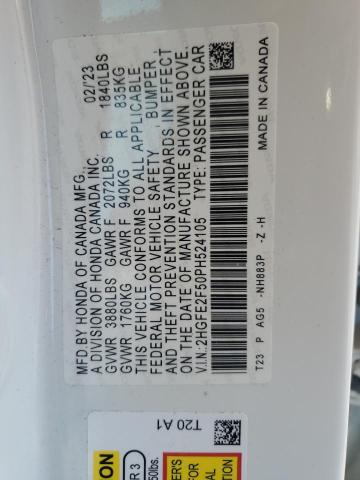 2023 HONDA CIVIC SPOR 2HGFE2F50PH524105