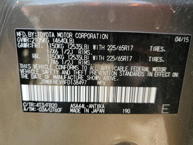 2015 TOYOTA RAV4 LE JTMBFREV8FD138497