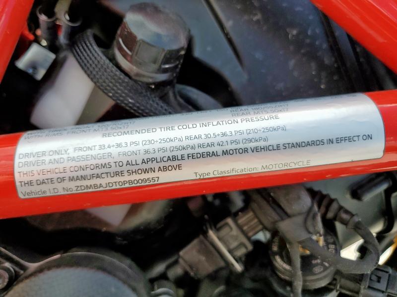 2023 DUCATI HYPERMOTAR ZDMBAJDT0PB009557