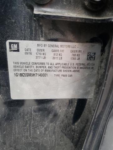 2017 CHEVROLET CRUZE LS 1G1BC5SM9H7149001