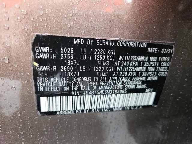 2021 SUBARU OUTBACK LI 4S4BTGND6M3165085