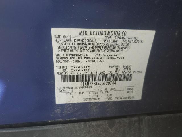 2013 FORD TAURUS SEL - 1FAHP2E85DG120744