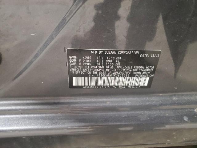 2019 SUBARU IMPREZA LI 4S3GKAU61K3625263