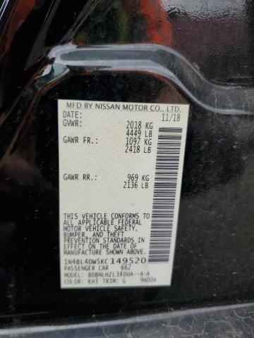 2019 NISSAN ALTIMA SV - 1N4BL4DW5KC149520