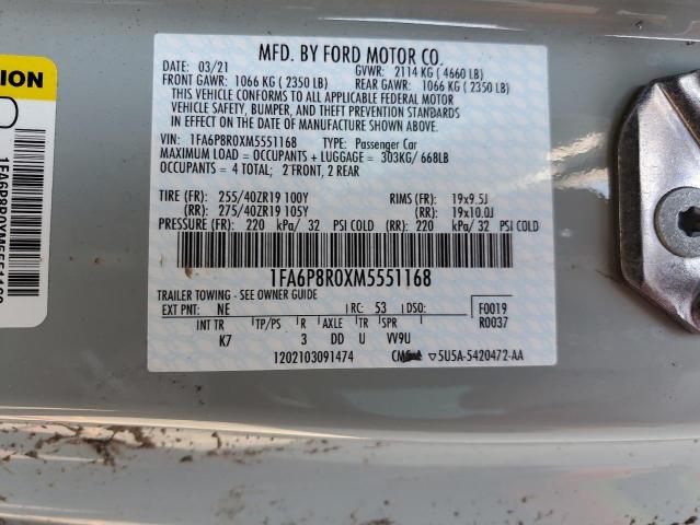 2021 FORD MUSTANG MA 1FA6P8R0XM5551168