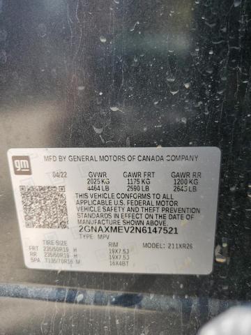 2022 CHEVROLET EQUINOX RS 2GNAXMEV2N6147521
