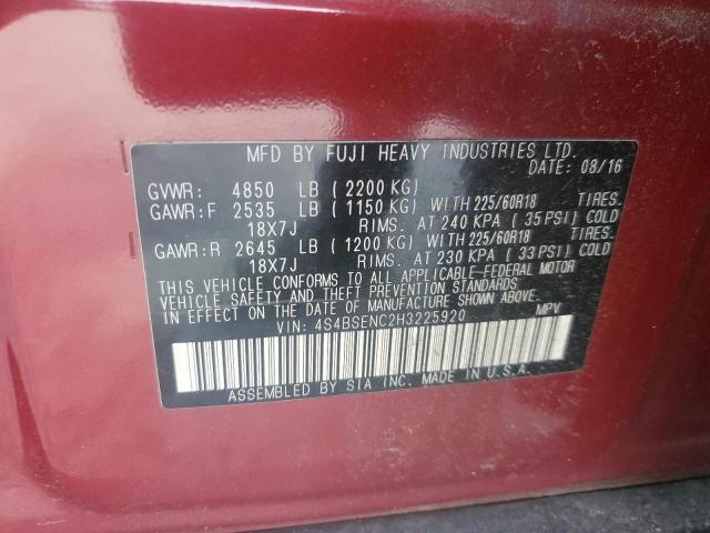2017 SUBARU OUTBACK 3. - 4S4BSENC2H3225920