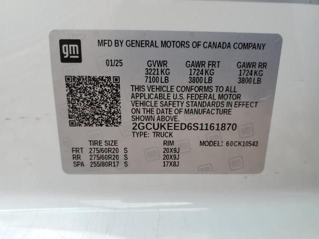 2025 CHEVROLET SILVERADO - 2GCUKEED6S1161870