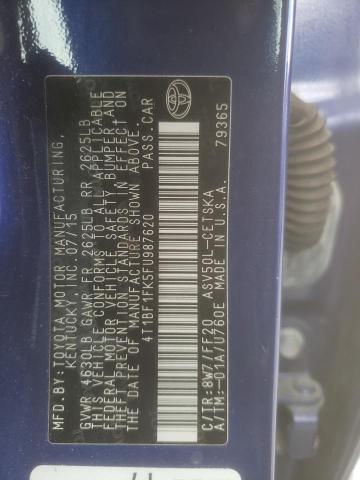 2015 TOYOTA CAMRY LE - 4T1BF1FK5FU987620
