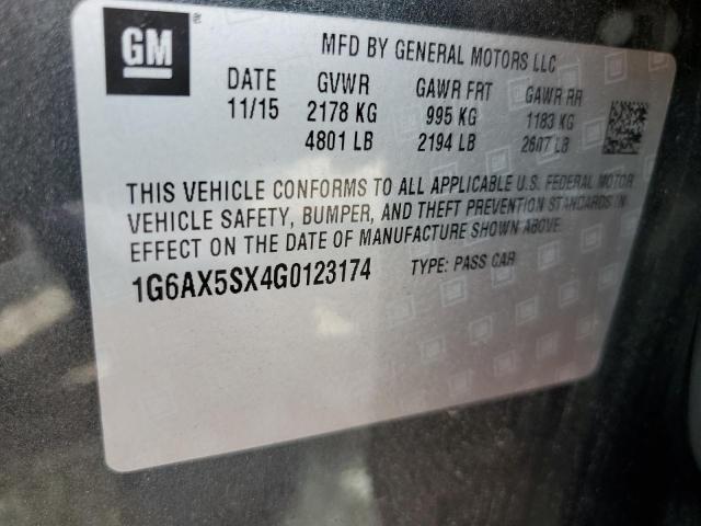 2016 CADILLAC CTS LUXURY 1G6AX5SX4G0123174
