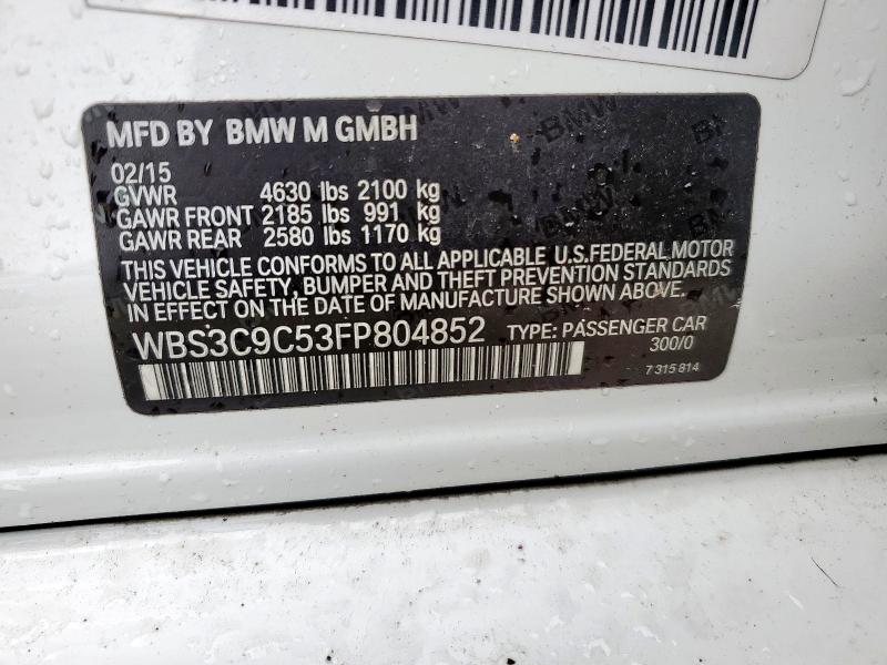 2015 BMW M3 - WBS3C9C53FP804852