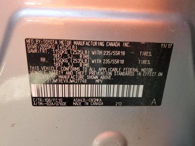 2018 TOYOTA RAV4 ADVEN 2T3WFREVXJW427748