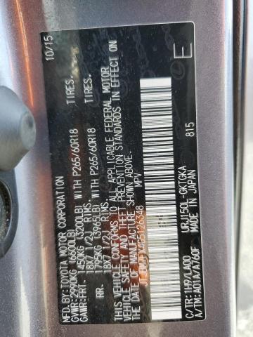 2016 LEXUS GX 460 JTJBM7FX4G5126348