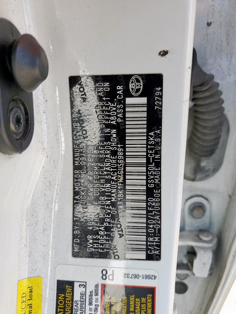 2016 TOYOTA CAMRY XSE 4T1BK1FKXGU569891