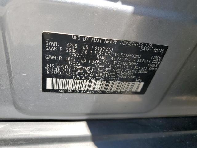 2016 SUBARU OUTBACK 2. 4S4BSBCCXG3306213