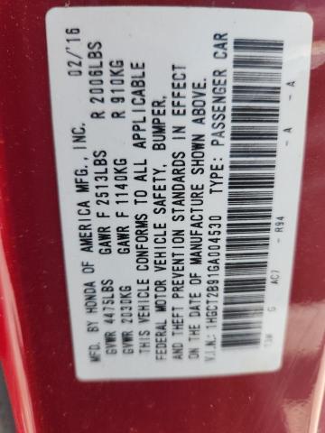 2016 HONDA ACCORD EXL 1HGCT2B91GA004530