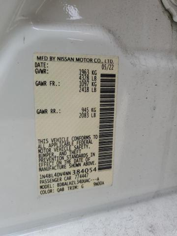 2022 NISSAN ALTIMA SV 1N4BL4DV4NN384054