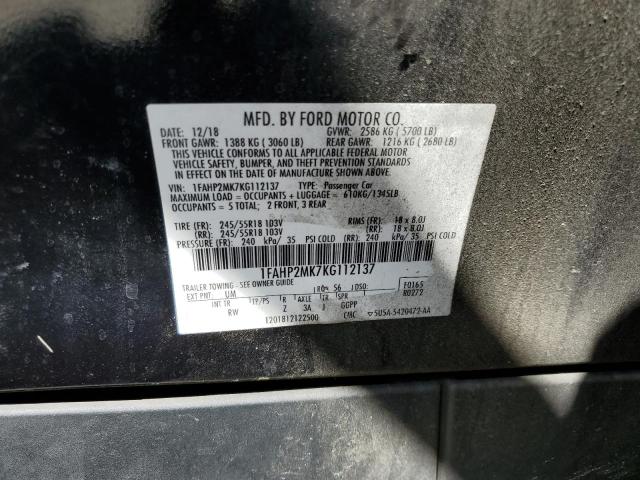 2019 FORD TAURUS POL 1FAHP2MK7KG112137