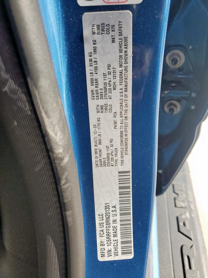 2024 RAM 1500 BIG H 1C6RRFFG8RN201351