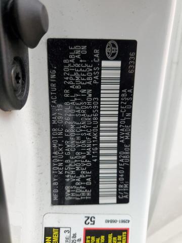2020 TOYOTA CAMRY SE - 4T1G11AK0LU865903