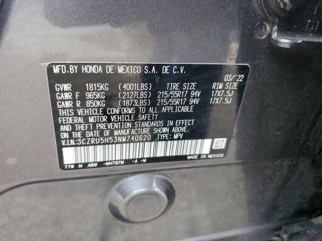 2022 HONDA HR-V EX 3CZRU5H53NM740620