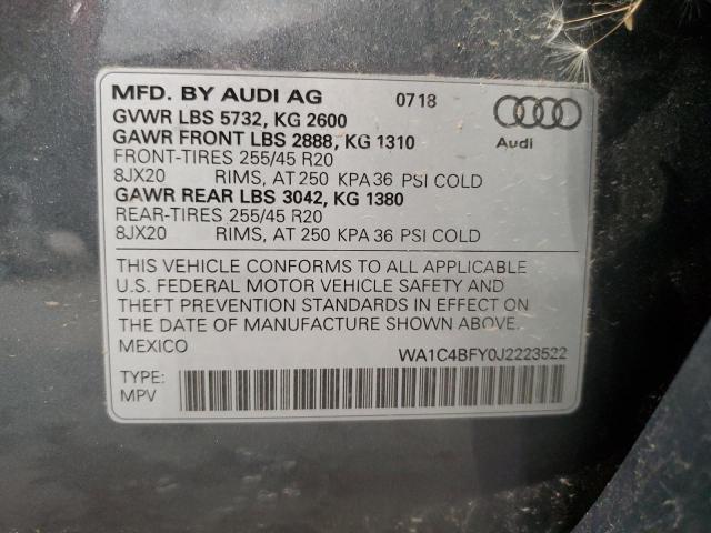 2018 AUDI SQ5 PRESTI WA1C4BFY0J2223522