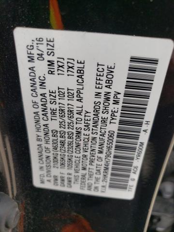 2016 HONDA CR-V EXL 2HKRM4H79GH650060