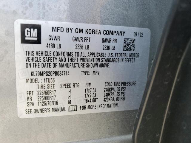 2023 CHEVROLET TRAILBLAZE KL79MPS20PB034714