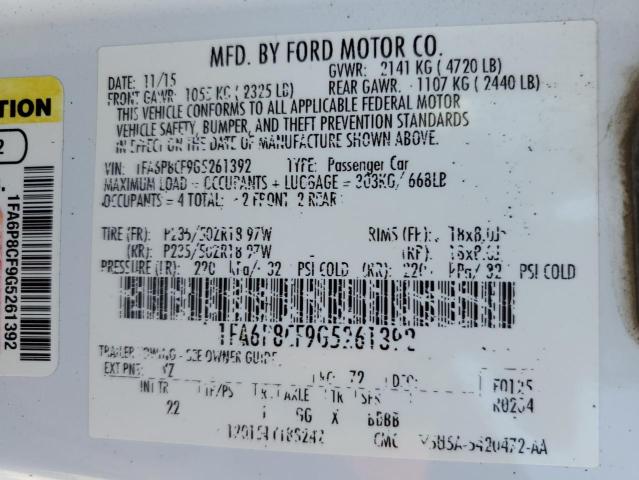 2016 FORD MUSTANG GT - 1FA6P8CF9G5261392