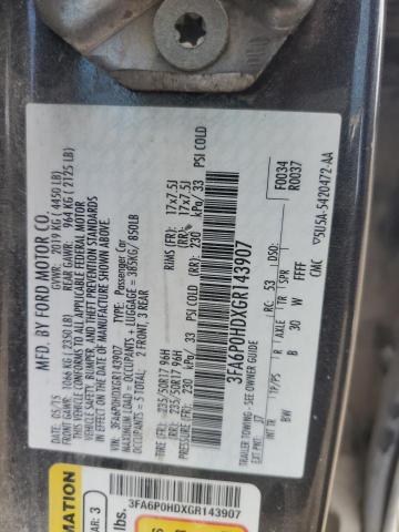 2016 FORD FUSION SE - 3FA6P0HDXGR143907