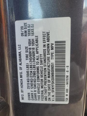 2021 HONDA PILOT EX 5FNYF5H3XMB009051