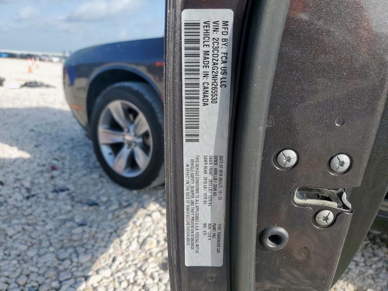 2022 DODGE CHALLENGER 2C3CDZAG2NH265530