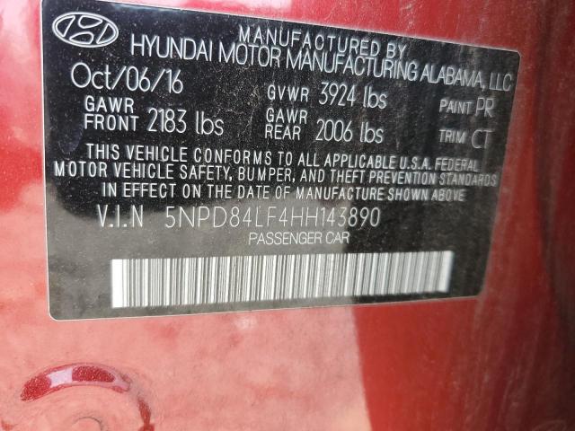 2017 HYUNDAI ELANTRA SE - 5NPD84LF4HH143890