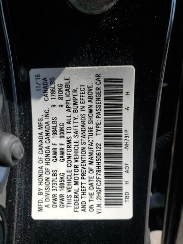 2HGFC2F78HH506122 2017 HONDA CIVIC