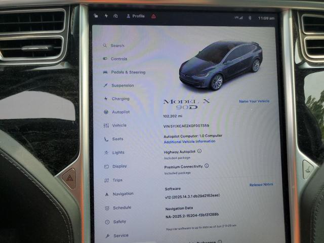 2016 TESLA MODEL X 5YJXCAE2XGF007359