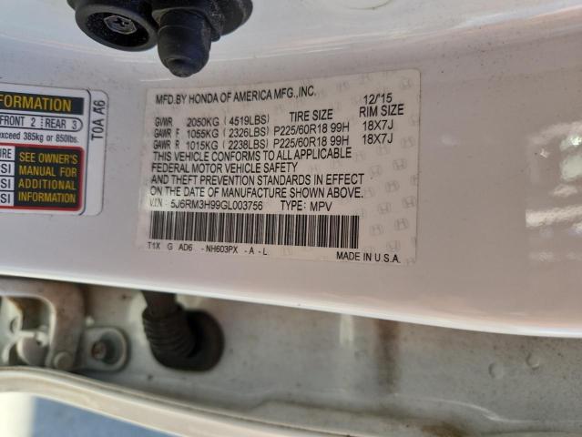 2016 HONDA CR-V TOURI 5J6RM3H99GL003756