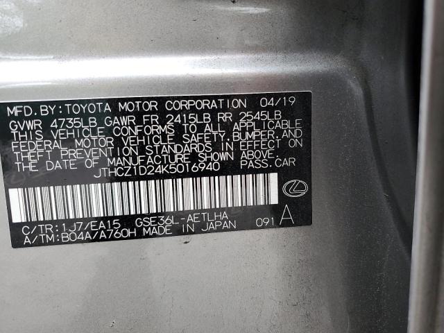 2019 LEXUS IS 350 JTHCZ1D24K5016940